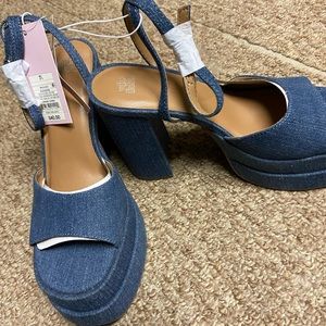 Wild Fable platform denim shoes. Brand new with tags. Size 7.5